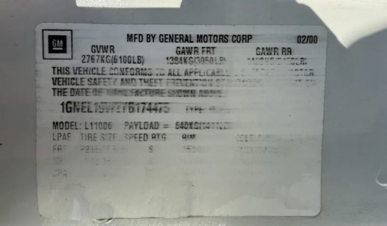
								2000 Chevrolet Astro AWD full									