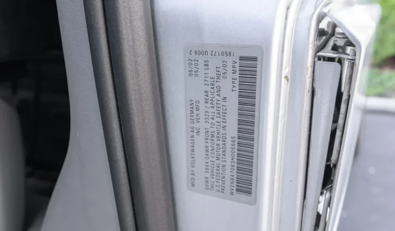 
								2003 Volkswagen EuroVan Westfalia MV Weekender full									