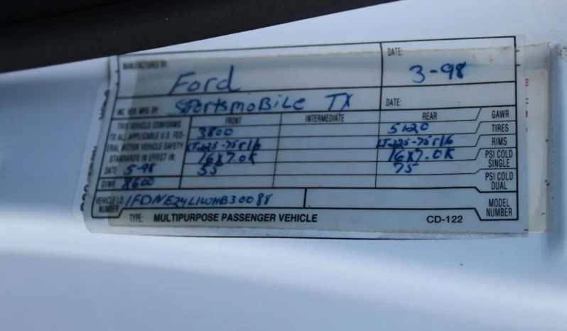 
								1998 Ford Econoline E-250 Sportsmobile Camper full									